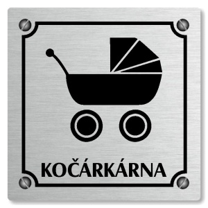 Kočárkárna, 100x100mm, stříbrná, Kansas